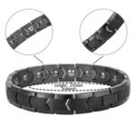 PUJANE Magnetic Hematite jewelry Bracelets for Men Women (Black) | 316L Stainless Steel, Power Balance Energy Magnets Stones, Gift, Adjustment Tool - Image 11