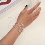 HANNEA® Waist Chain for Women Sexy, Set of 2pcs Sequin Silver Plated Belly 2-Layered Waist Beads Coin Chain Dainty Body Chains Jewelry, Bikini Beach Wear Gifts for Women 26.5-33Inch - Image 7
