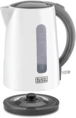 BLACK+DECKER Cordless Electric Kettle, 2200W, 1.7L Capacity, Quick Boiling, Lightweight Design, 360° Swivel Base, Auto Shut-Off, Boil-Dry Protection, Concealed Heating Plate, White - JC70-B5 Buy Online at Best Price in UAE - Amazon.ae - Image 7
