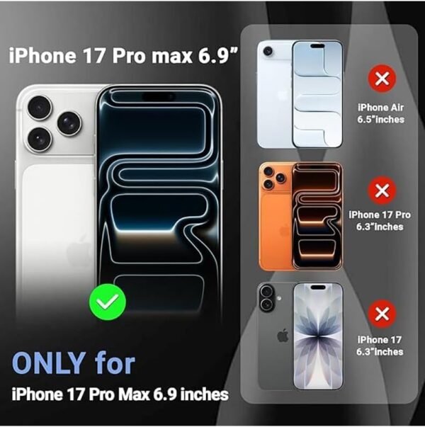 Clear Case For iPhone 17 Pro Max Shock-Absorption TPU Cell Phone Cover with Reinforced Corners, Soft Flexible & Crystal Clear Protective Bumper Case Buy Online at Best Price in UAE - Amazon.ae - Image 2