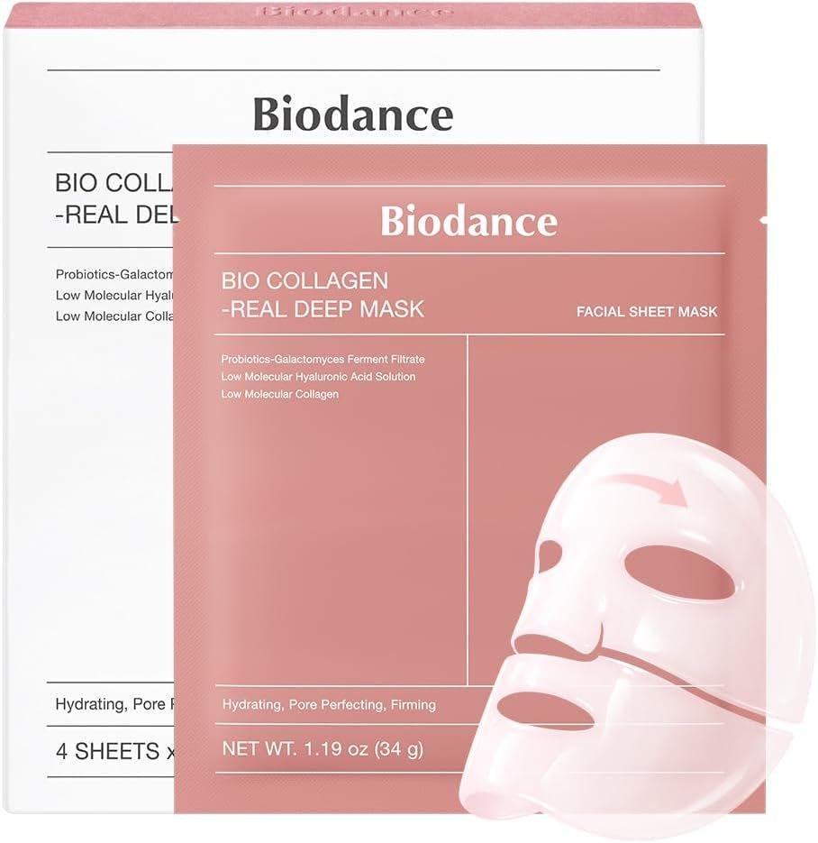 51ubxqzNGIL._AC_SL1000_.jpg BIODANCE Bio-Collagen Real Deep Mask, Hydrating Overnight Mask, Water Locking, Pore Minimizing, Elasticity Improvement, 34g x4ea - Image 1