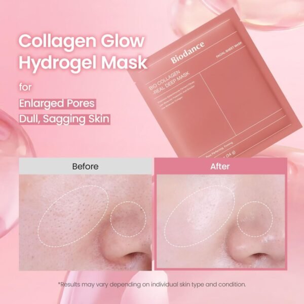 BIODANCE Bio-Collagen Real Deep Mask, Hydrating Overnight Mask, Water Locking, Pore Minimizing, Elasticity Improvement, 34g x4ea - Image 10