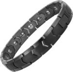 PUJANE Magnetic Hematite jewelry Bracelets for Men Women (Black) | 316L Stainless Steel, Power Balance Energy Magnets Stones, Gift, Adjustment Tool - Image 15