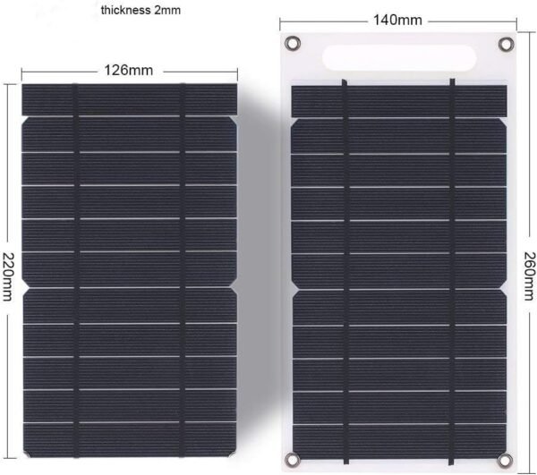 Nalacal Ultra Thin Solar Panel, Monocrystalline Charger Usb Panel Mobile Phone Silicon For Smart Phone, Small Fans Monitor Outdoor Security Camera  Amazon.ae: Electronics - Image 3