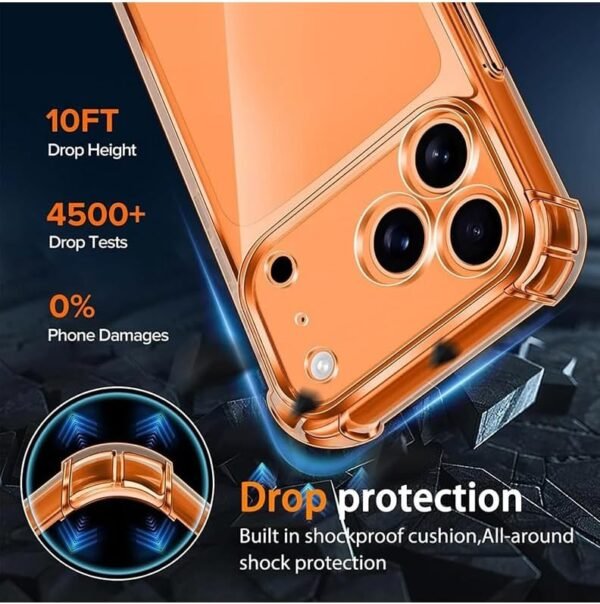 Clear Case For iPhone 17 Pro Max Shock-Absorption TPU Cell Phone Cover with Reinforced Corners, Soft Flexible & Crystal Clear Protective Bumper Case Buy Online at Best Price in UAE - Amazon.ae - Image 4