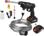 WOLF pihot® 48VF Portable Battery, Car Wash, Cordless Gun for Home Use for Effective Cleaning of Bikes, Motorcycles, Cars, Floors, Driveways, Gardens With Two Battery, Black Buy Online at Best Price in UAE - Amazon.ae