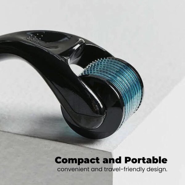 ROSELYNBOUTIQUE Beard Growth Derma Roller 540 Titanium Microneedles.25mm Stimulate Beard & Hair Growth & Skin Regeneration | Personal Versatile Cosmetic Beauty Tool(Black Blue) - Image 5