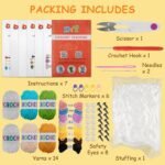 6Pcs Crochet Kit for Beginners, Crochet Animal Kits，Knitting Kit for Kids Adults with Step by Step Videos Tutorials, Knitting Kit for Kids Great Birthday Holiday Gift, DIY Keychain Pendants(Set -02)  Amazon.ae: Arts & Crafts - Image 5