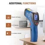 CEM Infrared Thermometer Temperature Gun,Instant Read Temperature Gun with Color Audible Alarm for Home Repair and Industrial Maintain,IR 1.0% Laser Thermal Scanner -50~380°C,Not for Use on Humans Amazon.ae: Kitchen - Image 15