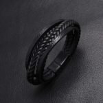 Goodern Mens Bracelet Premium Leather Bracelet for Men Multilayer Mens Leather Bracelet Leather Bangles Magnetic-Clasp Braided Leather Bracelet with Clasp Cowhide Multi-Layer Braided Leather - Image 12