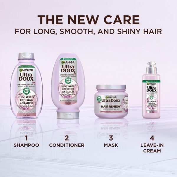Garnier Ultra Doux Rice Water Moisturising Hair Remedy Mask for Dehydrated Hair 340ml - Image 5