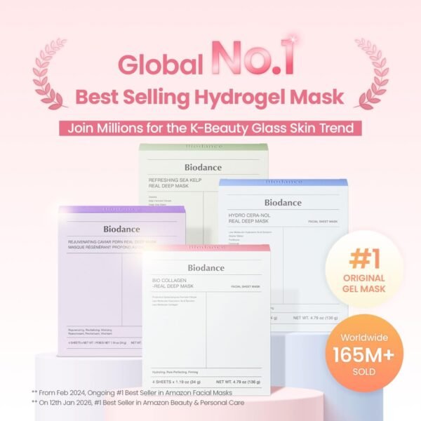 BIODANCE Bio-Collagen Real Deep Mask, Hydrating Overnight Mask, Water Locking, Pore Minimizing, Elasticity Improvement, 34g x4ea - Image 2