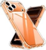 Clear Case For iPhone 17 Pro Max Shock-Absorption TPU Cell Phone Cover with Reinforced Corners, Soft Flexible & Crystal Clear Protective Bumper Case Buy Online at Best Price in UAE - Amazon.ae