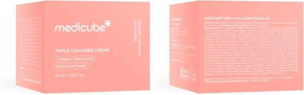 medicube Triple Collagen Cream - Hydrating & Firming Moisturizer with Hyaluronic Acid, Premium Elastin, Shea Butter - Wrinkle Care & Boosts Elasticity - Korean Skincare, 1.69 oz - Image 8