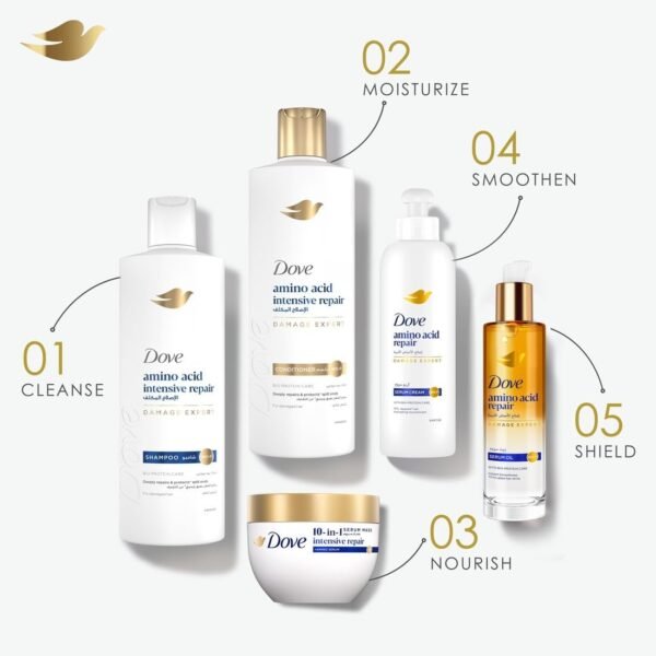 Dove Shampoo for Damaged Hair, Intensive Repair, Nourishing Care for up to 100 percent Healthy Looking Hair, 400ml (Pack of 2) Buy Online at Best Price - Image 7