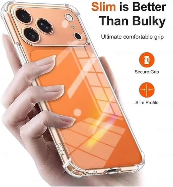 Clear Case For iPhone 17 Pro Max Shock-Absorption TPU Cell Phone Cover with Reinforced Corners, Soft Flexible & Crystal Clear Protective Bumper Case Buy Online at Best Price in UAE - Amazon.ae - Image 10
