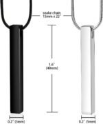 Aiyo Nice Stainless Steel Pendant Necklace for Men and Women, 22in - Multi - Image 2
