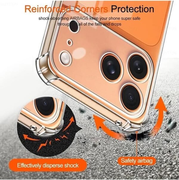 Clear Case For iPhone 17 Pro Max Shock-Absorption TPU Cell Phone Cover with Reinforced Corners, Soft Flexible & Crystal Clear Protective Bumper Case Buy Online at Best Price in UAE - Amazon.ae - Image 8