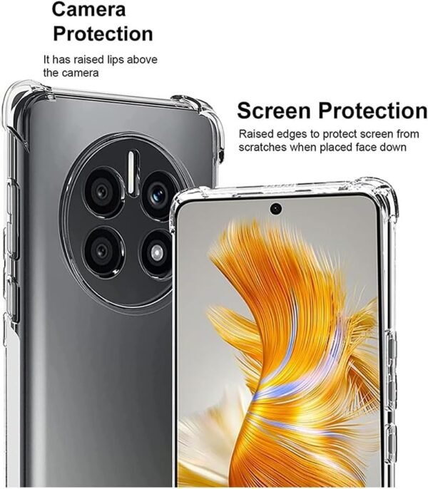 Clear Case For Huawei Mate 70 Shock-Absorption TPU Cell Phone Cover with Reinforced Corners, Soft Flexible & Crystal Clear Protective Bumper Case : Amazon.ae: Electronics - Image 9