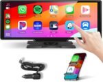 podofo 10.26 Touchscreen Portable Wireless Apple Carplay Car Stereo, Portable Car Screen Compatible with Bluetooth Hands-Free/GPS Navigation/Siri Assistant/Voice Control,7V-32V Suit for All Vehicles Buy Online at Best Price in UAE - Amazon.ae