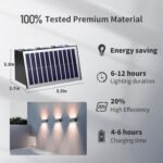 4 Pcs Outdoor Solar Wall Light, Up & Down LED Scones – Warm White LED Sconce, Waterproof Garden Patio Fence Light Buy Online at Best Price in UAE - Amazon.ae - Image 12