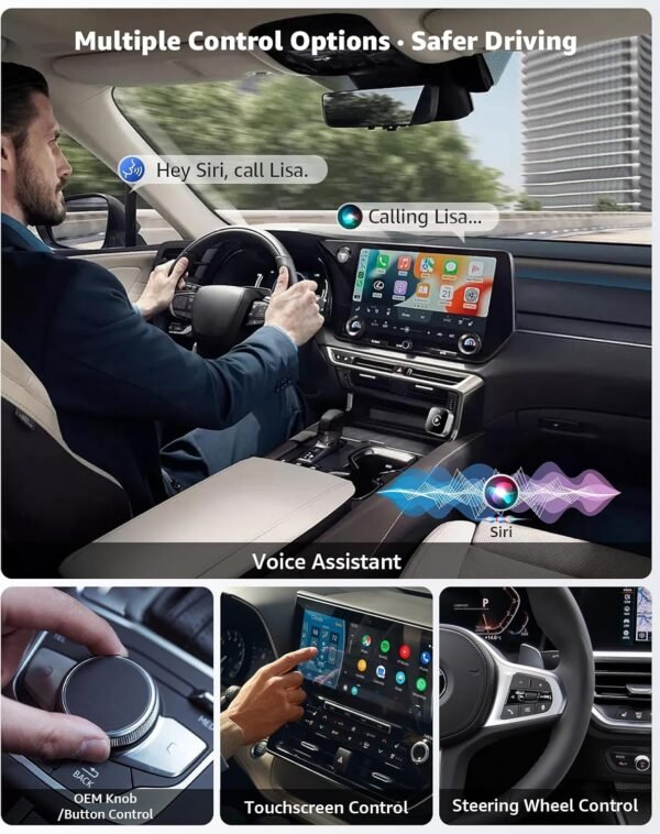 CarPlay Wireless Adapter & Android Auto Adapter, 2026 Upgrade 2-in-1 Plug & Play USB/USB-C Dongle, Converts Wired to Wireless for Cars, Fast Stable Connection, Fits iPhone & Android, Silver Buy Online at Best Price in UAE - Amazon.ae - Image 13