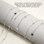 HANNEA® Waist Chain for Women Sexy, Set of 2pcs Sequin Silver Plated Belly 2-Layered Waist Beads Coin Chain Dainty Body Chains Jewelry, Bikini Beach Wear Gifts for Women 26.5-33Inch - Image 18