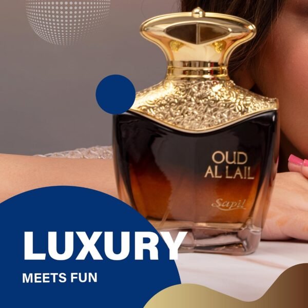 Sapil Oud al Lail Eau De Parfum 100ml, Affordable Luxury Unisex Perfume, Youthful Fragrance with Chamomile, Apricot, Amalfi Lemon Top Notes, Bold Blend Perfumes for Women and Men  Amazon.ae: Beauty - Image 3