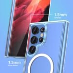 ANNGELAS Magnetic Phone Case Compatible with Samsung Galaxy S22 Ultra – Shockproof Clear Cell Phone Case Works with Wireless Charging, MagSafe Card Wallet – Sleek Protective Case – Mag Safe Case Buy Online at Best Price in UAE - Amazon.ae - Image 4