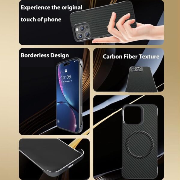 RUNGOS for iPhone 17 Pro Max Case MagSafe, Borderless Slim (Carbon Fiber Texture) [Strong Magnetic] [Bare Metal Feel] Rapid Heat Dissipation Cover for iPhone 17 Pro Max Phone Case, Shockproof Sturdy Buy Online at Best Price in UAE - Amazon.ae - Image 12
