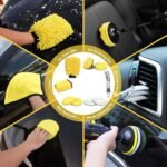 ⁦Oasisgalore 27-Piece Car Wash Kit Set, Car Cleaning Brush Accessories, Handheld Brushes for Interior/Exterior/Wheels (yellow)  Amazon.ae: Automotive⁩ - الصورة ⁦6⁩