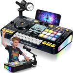 Kids DJ Mixer Controller Table Musical Toy Electronic Toy with Microphone Piano for Kid, DJ Board Key Musical Instruments Birthday Gift Toys for 3 4 5 6 7 Year Old Boy Girl (black) Buy Online at Best Price in UAE - Amazon.ae - Image 10