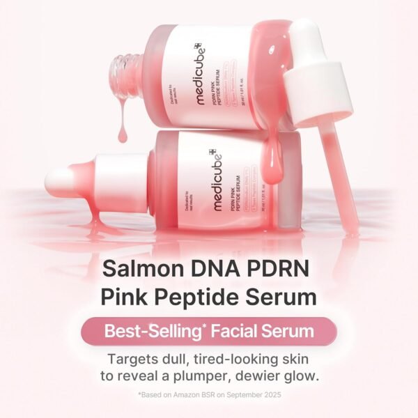 medicube PDRN Pink Peptide Serum Sodium DNA 1%, Pink glow serum, Peptide, Niacinamide, Hydrating & Moisturizing & Plumping, Uneven Skin Tone, Korean Skincare 30ML (1.01 fl.oz., Salmon DNA PDRN) - Image 11