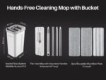 JOYMOOP - Flat Mop and Bucket with Spinner, with 3 Washable Microfiber Wipes - Wet & Dry Use, Floor Cleaning System  Amazon.ae: Industrial & Scientific - Image 18