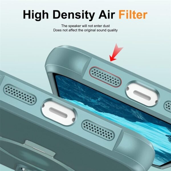 ⁦UniqCase MagSafe Ring Holder Kickstand Case for Apple iPhone 16 Pro Max – Dual-Layer TPU + PC Shockproof Design, 360° Magnetic Stand, Raised Camera & Screen Bezel – Lake Blue Buy Online at Best Price in UAE - Amazon.ae⁩ - الصورة ⁦8⁩