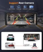 ⁦podofo 10.26 Touchscreen Portable Wireless Apple Carplay Car Stereo, Portable Car Screen Compatible with Bluetooth Hands-Free/GPS Navigation/Siri Assistant/Voice Control,7V-32V Suit for All Vehicles Buy Online at Best Price in UAE - Amazon.ae⁩ - الصورة ⁦6⁩