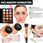 ⁦Fenshine All-In-One Makeup Kit for Women - Essential Starter Bundle With Eyeshadow Palette, Lipstick, Eyebrow Pencil, Brush Set for Beginners  Amazon.ae Beauty - Color : multicoloured⁩ - الصورة ⁦2⁩