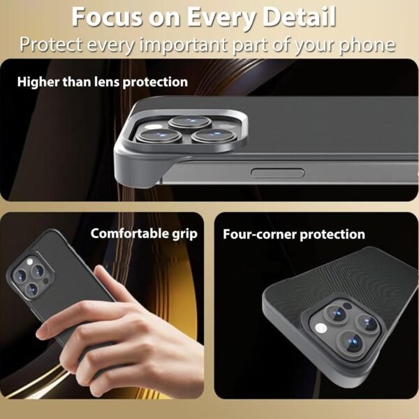 RUNGOS for iPhone 17 Pro Max Case MagSafe, Borderless Slim (Carbon Fiber Texture) [Strong Magnetic] [Bare Metal Feel] Rapid Heat Dissipation Cover for iPhone 17 Pro Max Phone Case, Shockproof Sturdy Buy Online at Best Price in UAE - Amazon.ae - Image 14