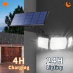 intelamp Solar Lights Outdoor with Remote Control, 2.7 Cable | Solar Sensor Lights with Dual Sensors 1200LM Waterproof Flood Lighting for Yard, Garage, Garden Buy Online at Best Price in UAE - Amazon.ae - Image 11