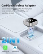 CarPlay Wireless Adapter & Android Auto Adapter, 2026 Upgrade 2-in-1 Plug & Play USB/USB-C Dongle, Converts Wired to Wireless for Cars, Fast Stable Connection, Fits iPhone & Android, Silver Buy Online at Best Price in UAE - Amazon.ae - Image 2