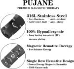 PUJANE Magnetic Hematite jewelry Bracelets for Men Women (Black) | 316L Stainless Steel, Power Balance Energy Magnets Stones, Gift, Adjustment Tool - Image 17
