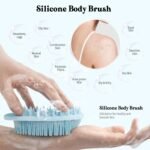 ⁦Eid Al Adha Mubarak Bath Silicon Scrubber 3 Pack Assorted Colors Black Pink Blue Premium Exfoliating Skin Cleansing Brush for Shower Spa Ramadan Islamic New Year Personal Care Supplies Buy Online at Best Price⁩ - الصورة ⁦4⁩