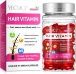 Hair Care Essential Oil, Single Pack Hair Oil, Repairing and Moisturizing Formula, No Need to Rinse Unisex, Capsules Make Hair Healthier Softer and More Shiny Capsules 40 (Red)