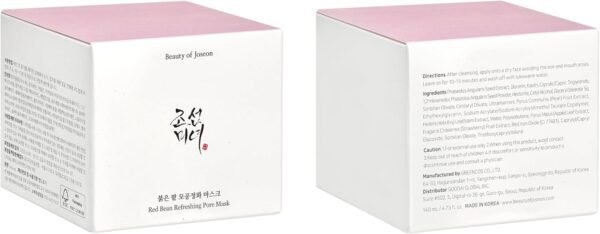 Beauty of Joseon Red Bean Pore Refreshing Mask Mud Cream Hydrating Wash Off Pack, Pore Cleansing Exfoliator, Korean Skin Care for Men and Women 140ml - Image 2