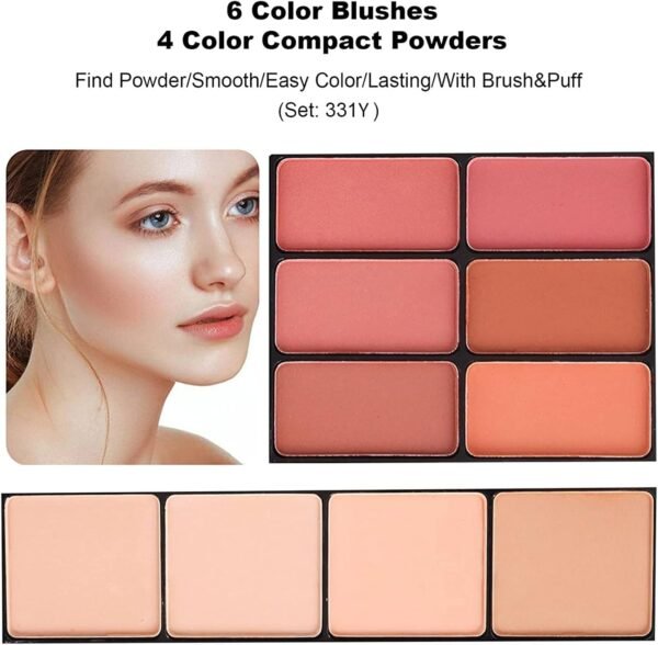 ⁦Miss Rose (331Y) - M 54 Colour All In One Gift Makeup Kit Set, Include Eyeshadow Facial Blusher Eyebrow Powder Face Concealer Eyeliner Pencil And A Mirror,Makeup For Women Full Kit(331Y)  Amazon.ae: Beauty⁩ - الصورة ⁦5⁩