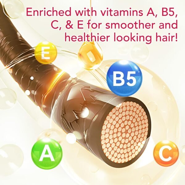 ⁦Hair Care Essential Oil, Single Pack Hair Oil, Repairing and Moisturizing Formula, No Need to Rinse Unisex, Capsules Make Hair Healthier Softer and More Shiny Capsules 40 (Red)⁩ - الصورة ⁦9⁩