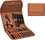 Juqiboom 16pcs Manicure Set with PU Leather Case Personal Care Tool Gift for Men/Women Birthday Christmas Anniversary Wedding Socks - Image 7