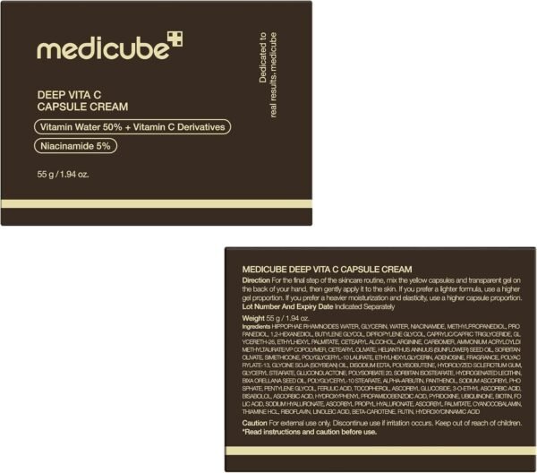 medicube Capsule Cream with Deep Vitamin C | Liposome Vitamin C Golden Capsule for Uneven & Dull Skin | Radiance & Firm-Looking Skin | Hydrating Glow Gel Texture | Korean Skincare, 1.94 oz - Image 16