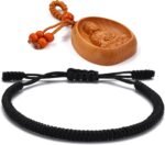 LUCKY BUDDHIST Handmade Bracelet + Buddhist Gift! Tibetan Good Luck String Armband. for Women, Men, Teens. Adjustable Size! Friendship Present. Handcrafted Rope Woven Chakra Wristband, 15–25 cm, Nylon