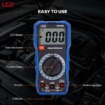 CEM Digital Multimeter TRMS 2000 Auto-ranging Counts,Multimeter featuring 0.5% DC and 0.8% Resistance measure accuracy,Voltage Tester for AC/DC Current Resistance Continuity Diode for Home Industrial Buy Online at Best Price in UAE - Amazon.ae - Image 6